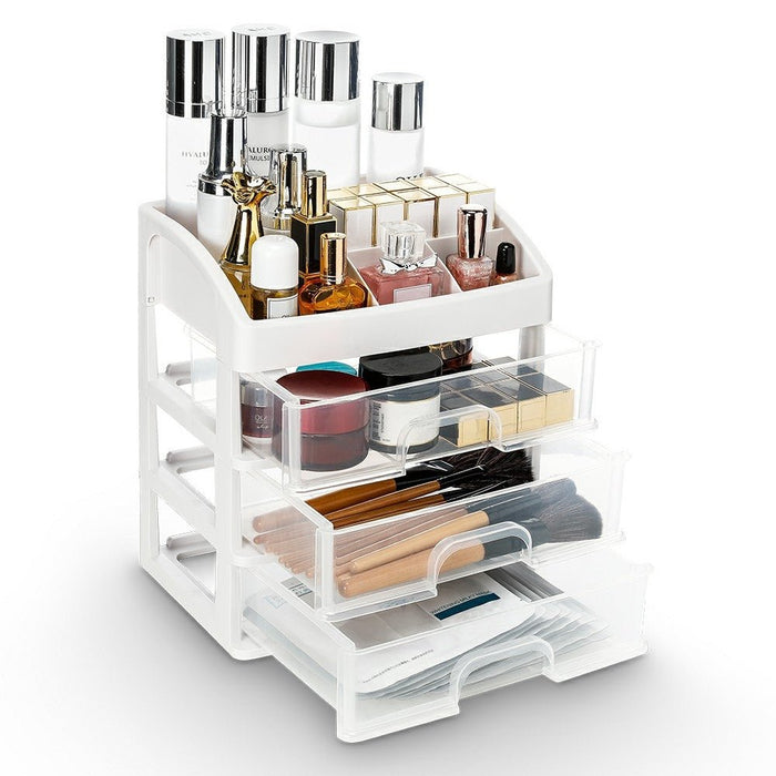 Yorbay Make - up - Organizer aus Kunststoff mit 3 Schubladen und 6 Fächern - B46 - 5 - Yorbay.de