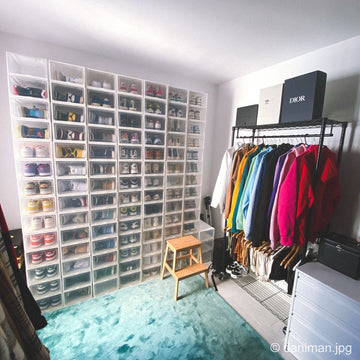 aufbewahrung schuhe box Schuhbox Set aus Kunststoff für Schuhe bis Größe 48, weiß, stapelbar — Yorbay.de