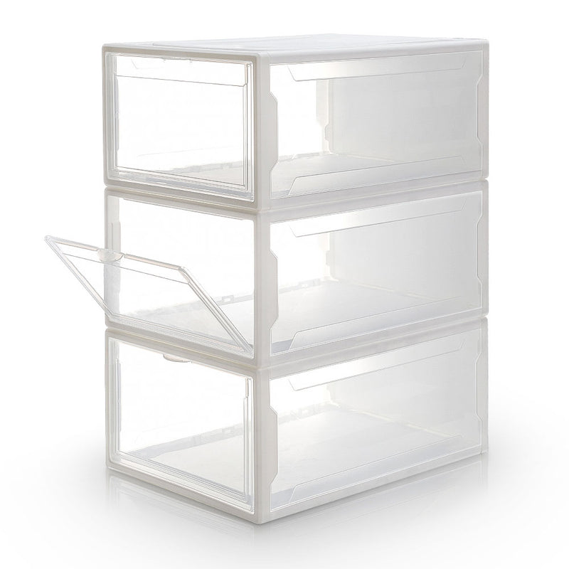 Yorbay Schuhbox, weiß S / L, 3er / 12er Set - B37x4 - 12 - Yorbay.de