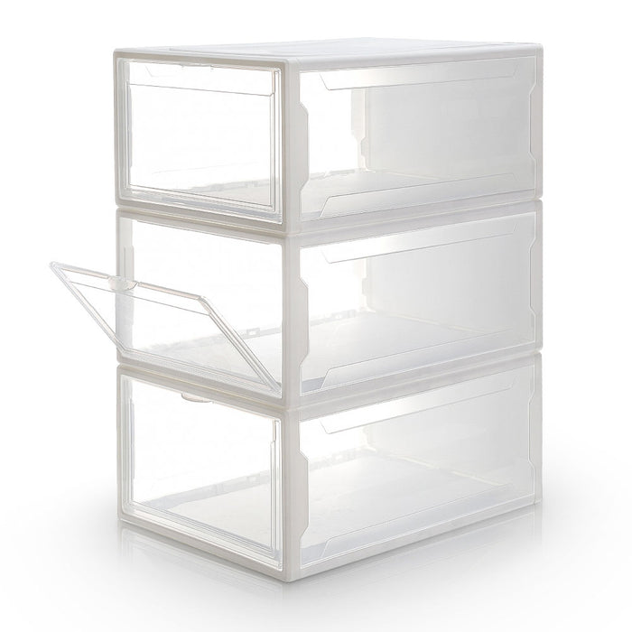 Yorbay Schuhbox, weiß S / L, 3er / 12er Set - B37x4 - 12 - Yorbay.de
