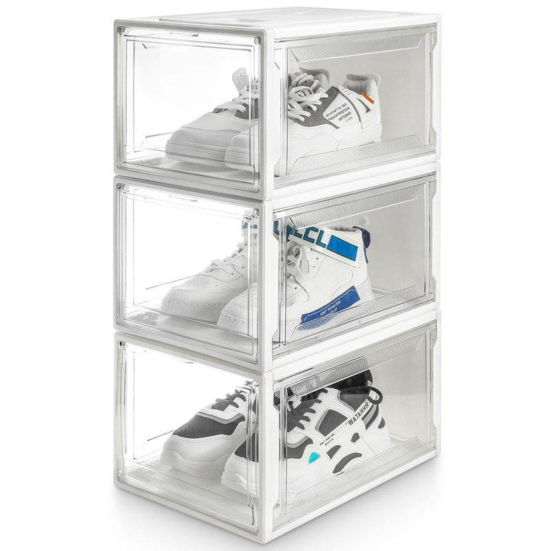 Yorbay Super transparent Schuhbox Weiß - B56 - 1 - Yorbay.de