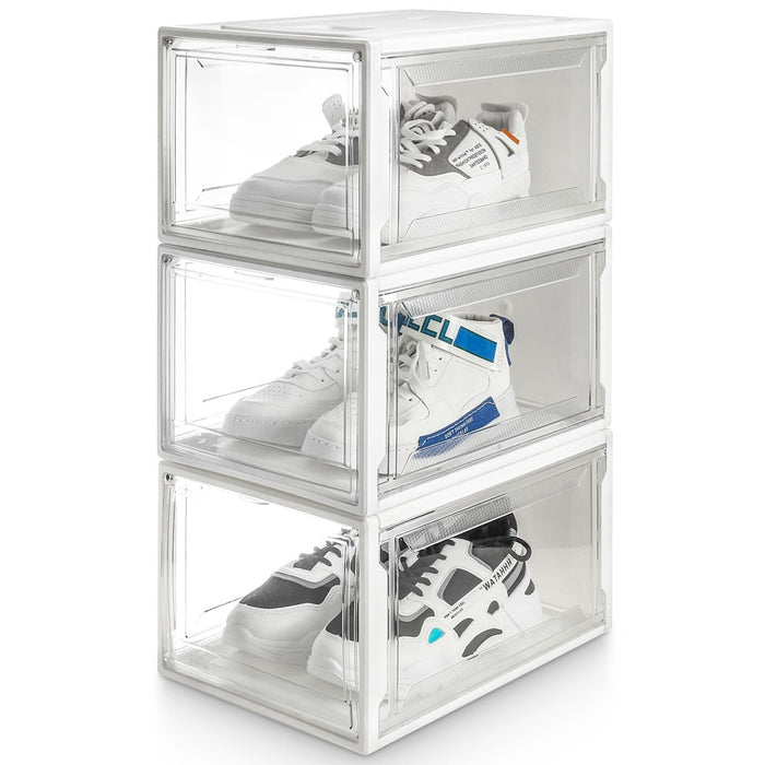 Yorbay Super transparent Schuhbox, L 3er Set / 6er Set / 12er Set - B56 - 1 - Yorbay.de