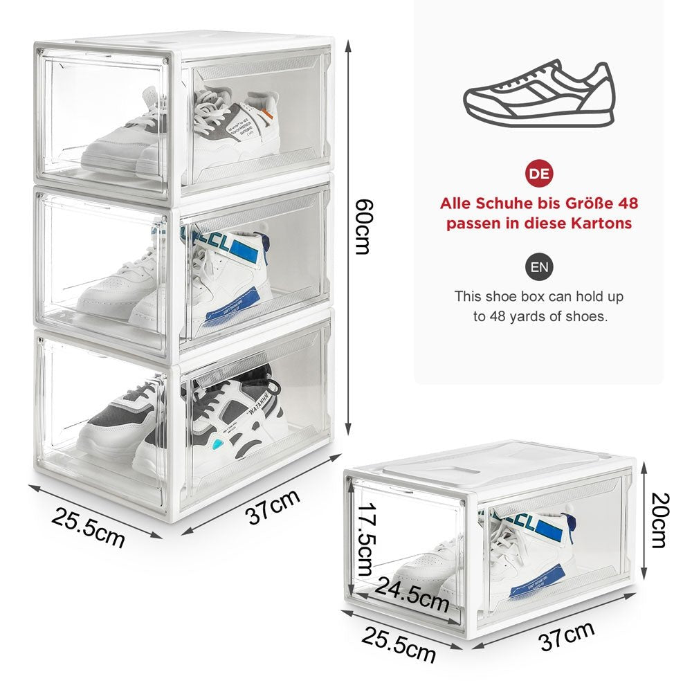 Yorbay Super transparent Schuhbox Schwarz - B57 - 7 - Yorbay.de