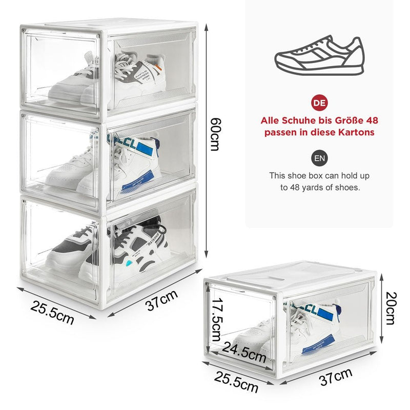 Yorbay Super transparent Schuhbox Schwarz - B57 - 7 - Yorbay.de