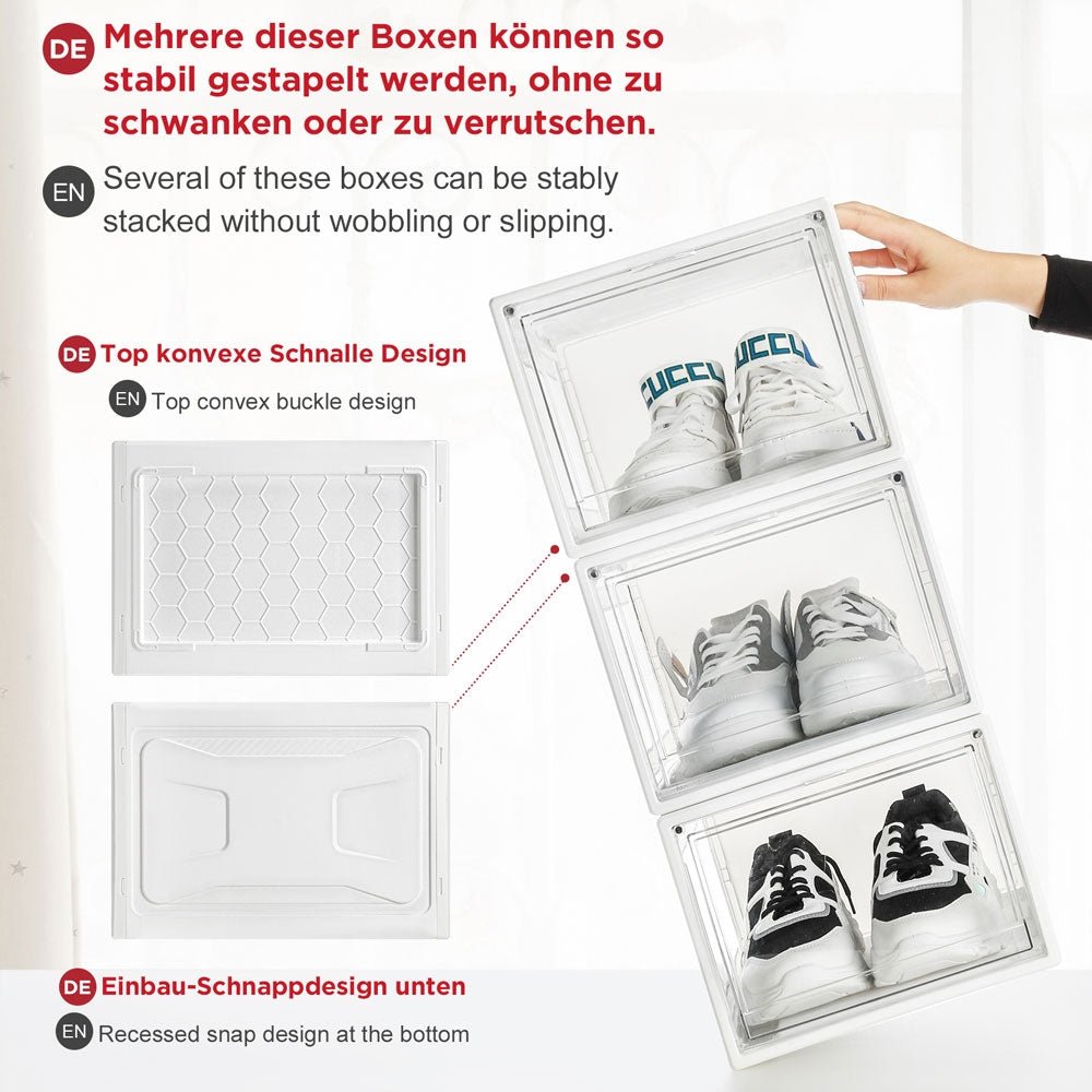 Yorbay Super transparent Schuhbox Schwarz - B57 - 9 - Yorbay.de