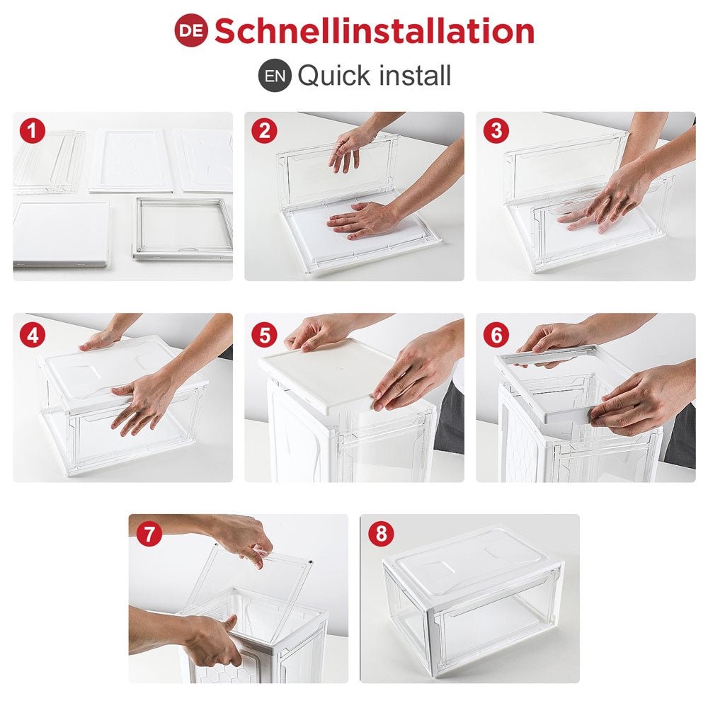 Yorbay Super transparent Schuhbox Schwarz - B57 - 11 - Yorbay.de