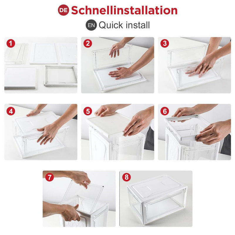 Yorbay Super transparent Schuhbox Schwarz - B57 - 11 - Yorbay.de