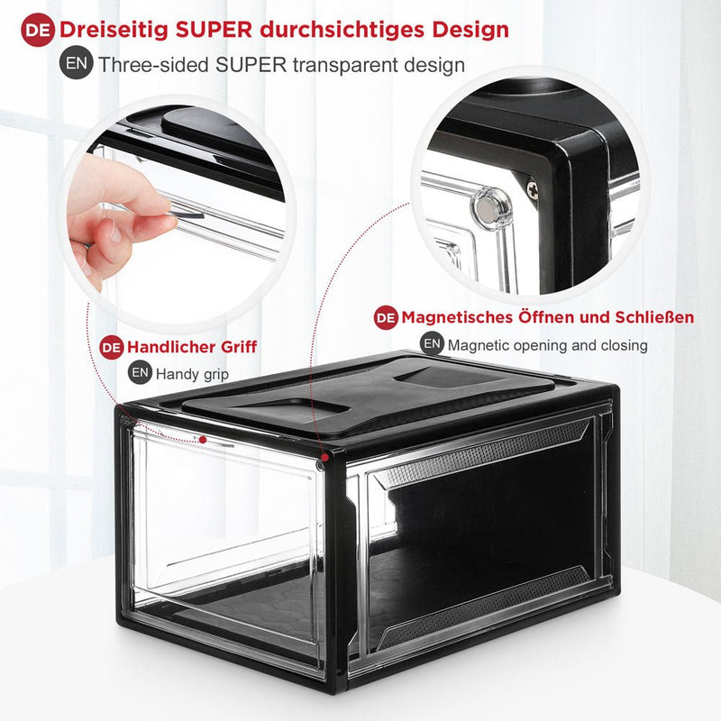 Yorbay Super transparent Schuhbox Schwarz - 2xB57 - 17 - Yorbay.de