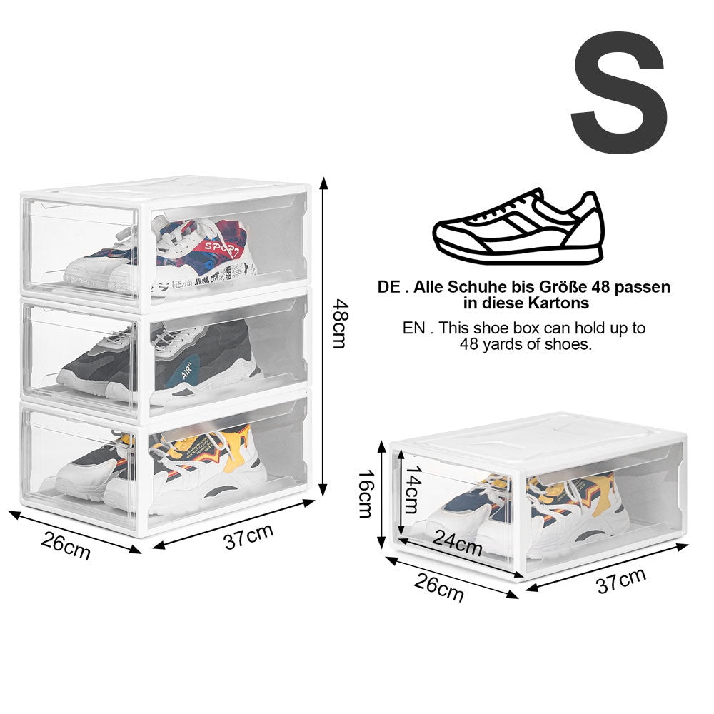 4 pcs Mens Sneaker factory Plastic Shoes Box Con