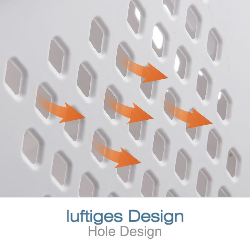 Yorbay Wäschesammler mit 4 Fächern aus Kunststoff auf Rollen a05