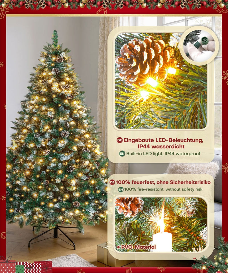 Yorbay künstlicher Weihnachtsbaum mit Beleuchtung, 150 cm, 180 cm und 210 cm - O016A - 5 - Yorbay.de