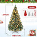 Yorbay künstlicher Weihnachtsbaum mit Beleuchtung, 150 cm, 180 cm und 210 cm - O016A - 7 - Yorbay.de