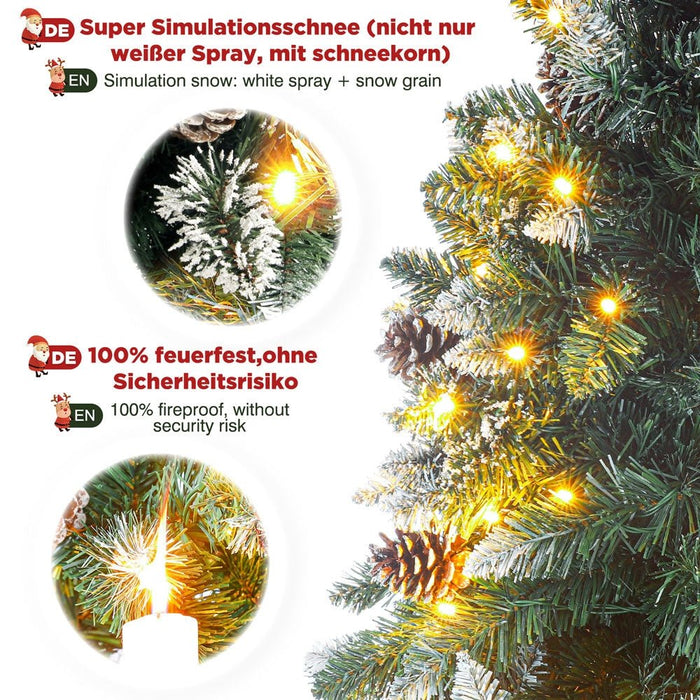 Yorbay künstlicher Weihnachtsbaum mit Beleuchtung, 150 cm, 180 cm und 210 cm - O016A - 3 - Yorbay.de