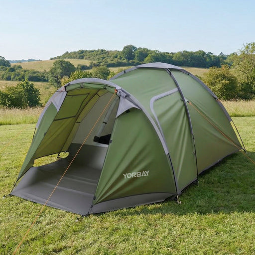 zelt mit vorraum Campingzelt 3-4 Personen PU3000 mm mit Vorraum, Sonnenschutz 50+ — Yorbay.de